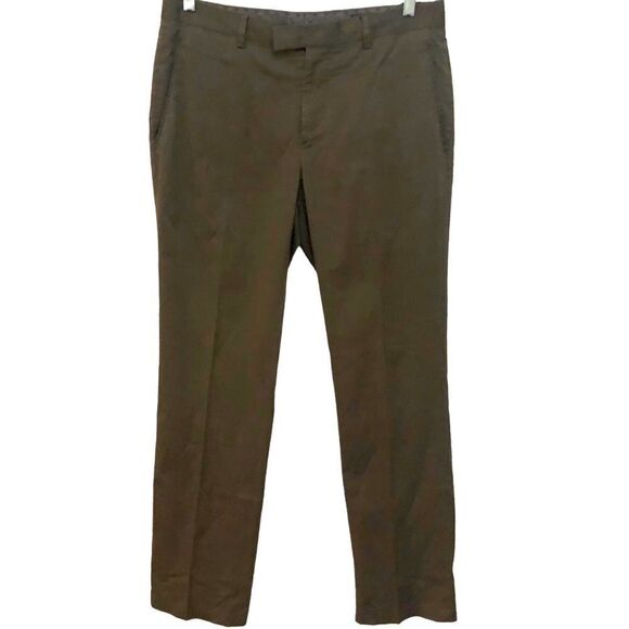 JOHN VARVATOS Pants, Brown, Textured Stripes size 48 - Picture 1 of 7